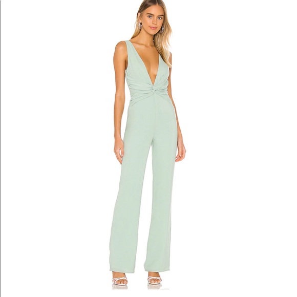 NBD Parker Jumpsuit in Misty Green